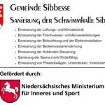 Förderung durch das Land Nidersachsen © Gemeinde Sibbesse Schwimmhalle Sibbesse Förderung Land Niedersachsen / Gemeinde Sibbesse